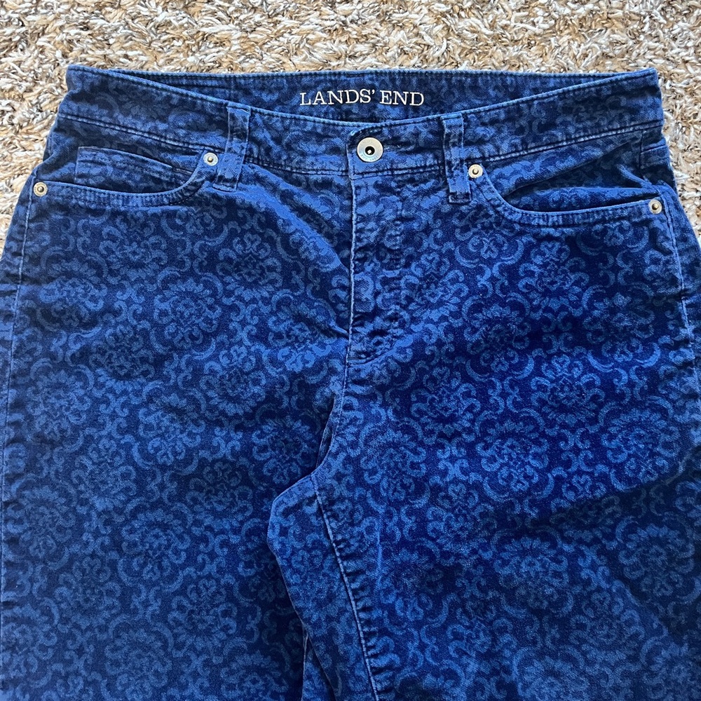 Lands’ End Women’s Pants Size 8 Straight Leg Jambes Droites